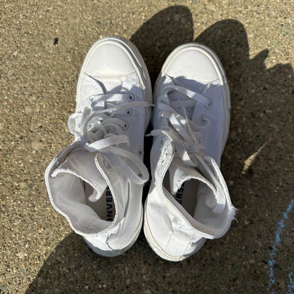 Converse Chuck Taylor All Star High Top White Canvas Women's 9 - Picture 4 of 5